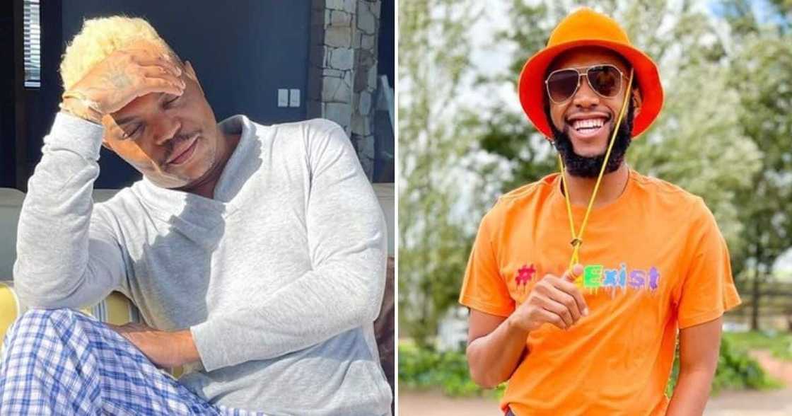 Somizi Mhlongo and Mohale Motaung Somizi Mhlongo and Mohale Motaung