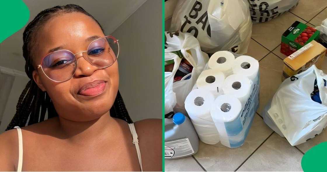 A woman shared her sister paid over R10,000 on groceries.