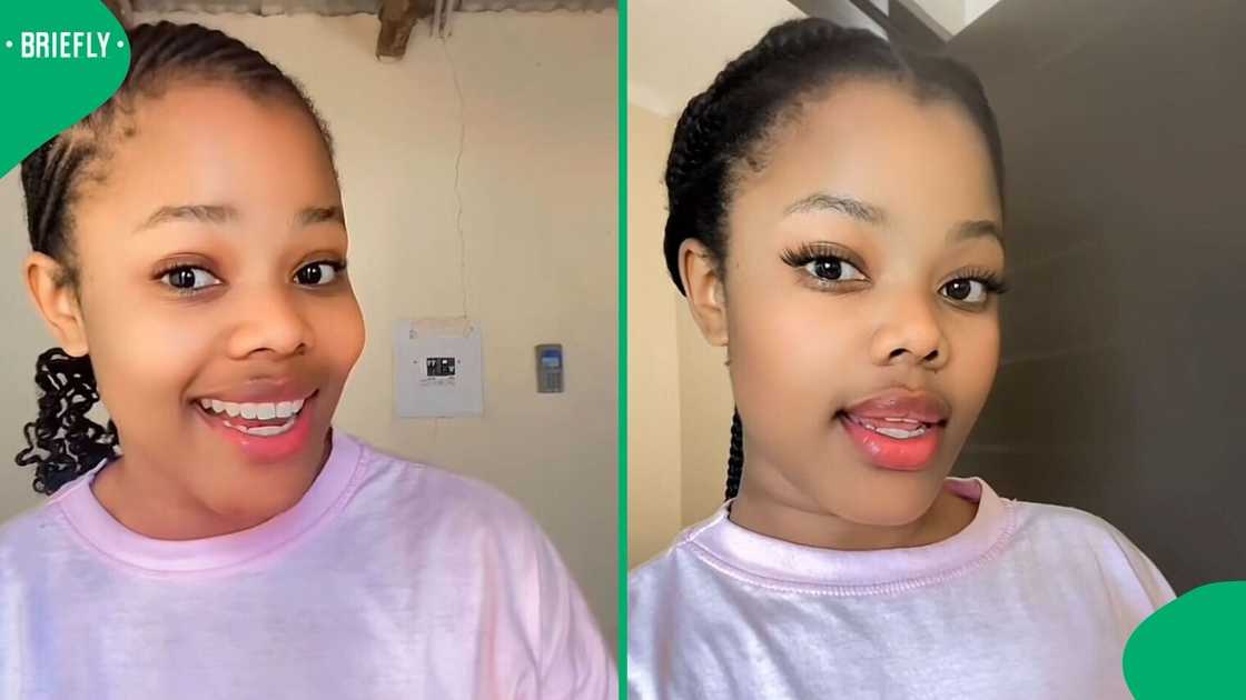 A woman showcased how she is building her house with her tertiary allowance in a TikTok video. A woman showcased how she is building her house with her tertiary allowance in a TikTok video.