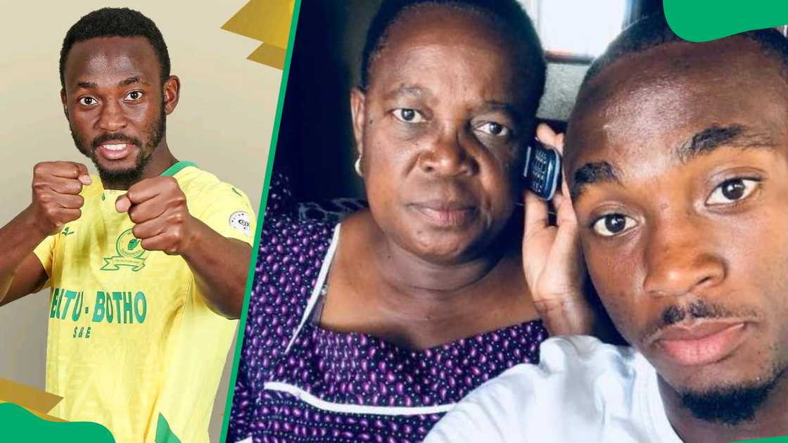 Peter Shalulile and his mother Menete
