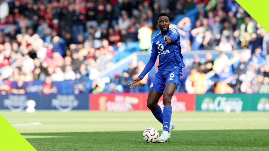 Wilfred Ndidi in action for Leicester City against AFC Bournemouth. Wilfred Ndidi in action for Leicester City against AFC Bournemouth.