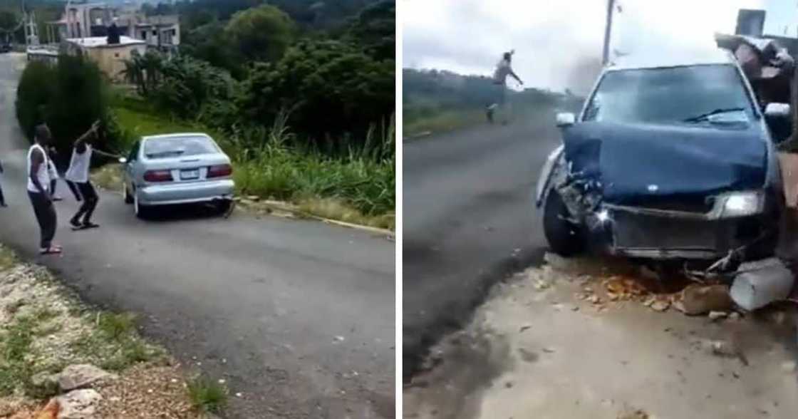 damaged car damaged car