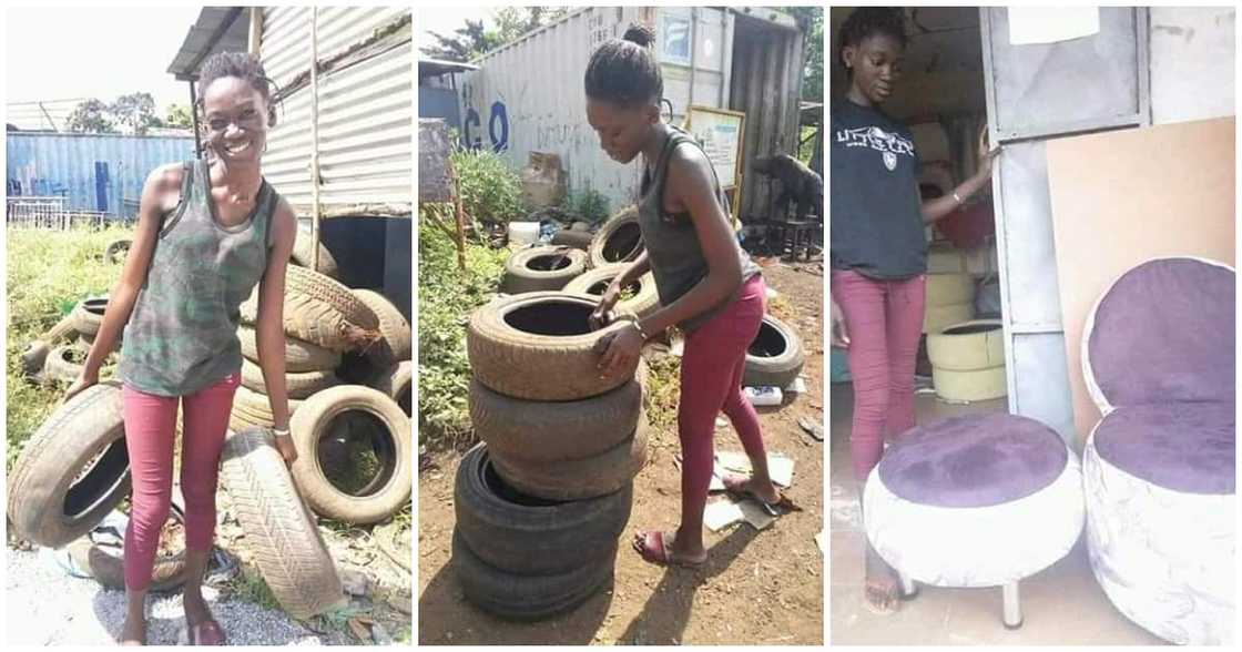 Artsy woman turns trash to treasure by upcycling tyres into furniture Artsy woman turns trash to treasure by upcycling tyres into furniture