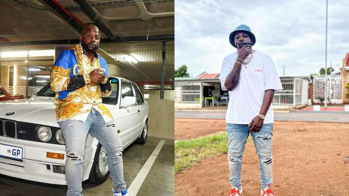 DJ Maphorisa, one of the most famous South African musicians, posing for the camera DJ Maphorisa, one of the most famous South African musicians, posing for the camera