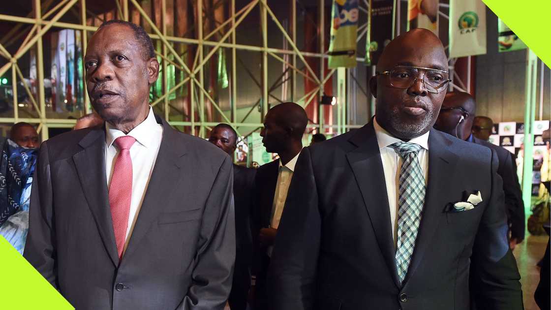 Issa Hayatou and former NFF President Amaju Pinnick. Issa Hayatou and former NFF President Amaju Pinnick.