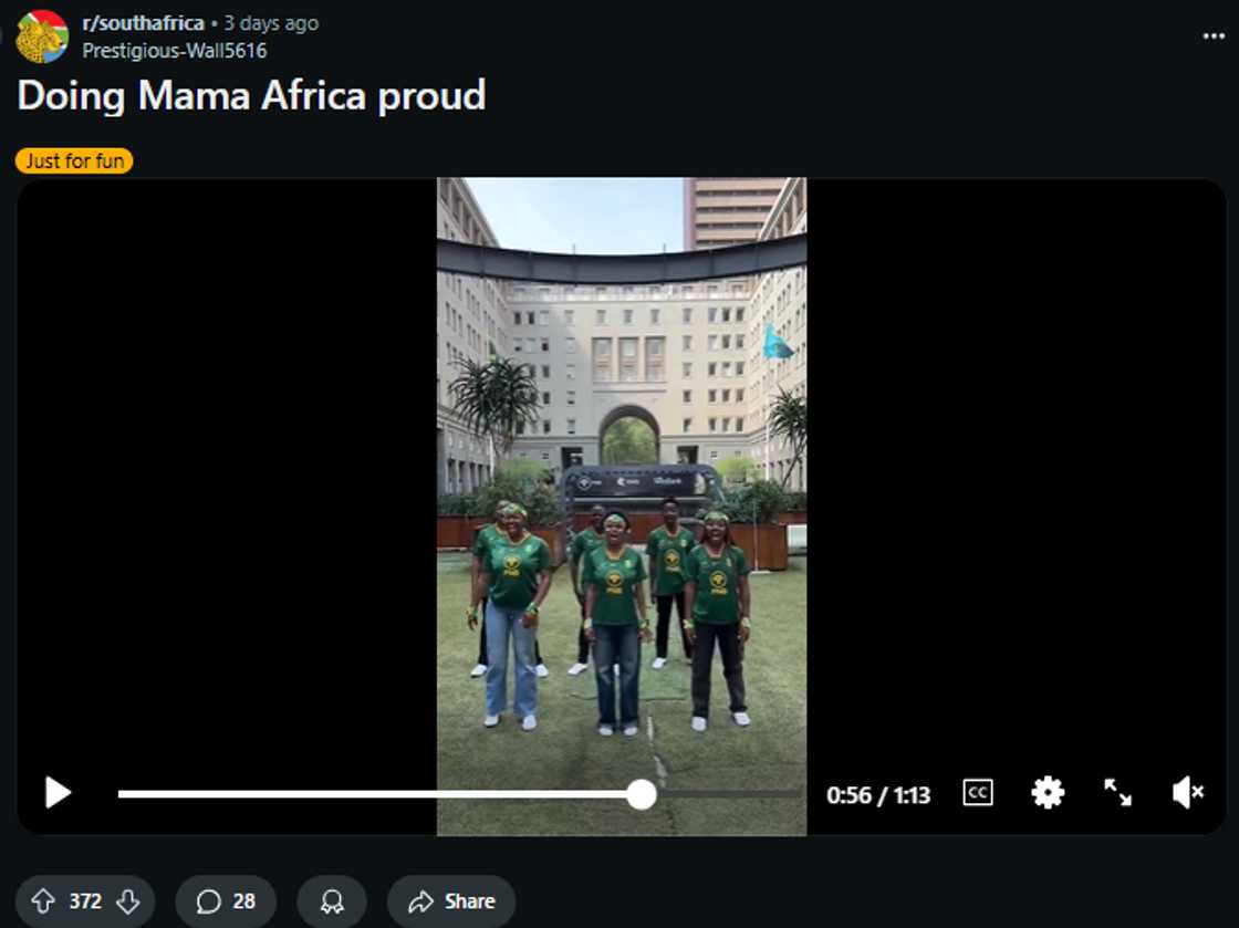 A choir captured hearts with their spirited performance for the rugby national team