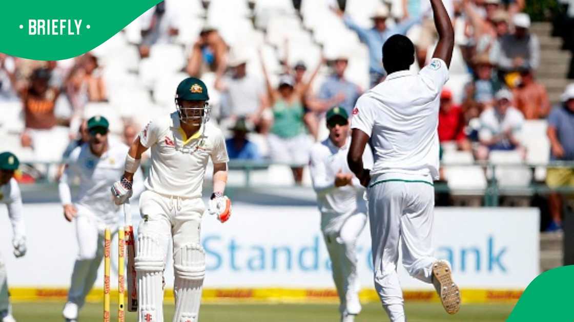 David Warner, Australia, kagiso Rabada, South Africa