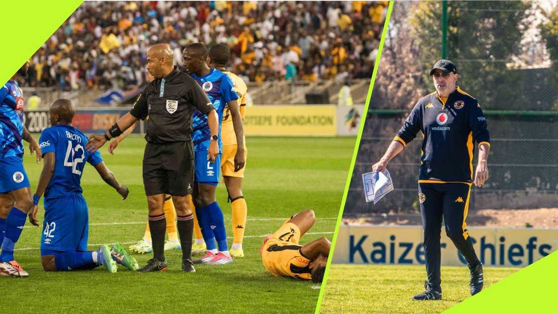 Victor Hlungwani claims Kaizer Chiefs were robbed of a clear penalty during their tie against SuperSport United in the PSL. Victor Hlungwani claims Kaizer Chiefs were robbed of a clear penalty during their tie against SuperSport United in the PSL.