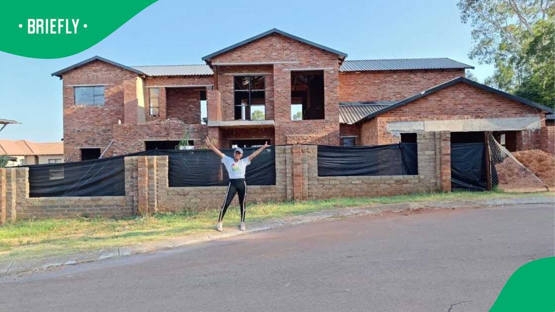 Woman builds a house from savings