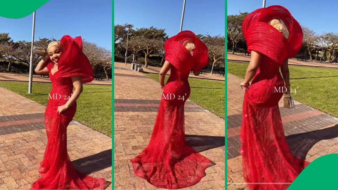 It s Like A Durban July Show Stopper Grade 12 Pupil s Matric Farewell Dress Goes Viral Briefly .za