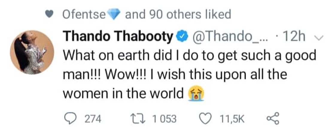 Thando Thabethe confirms she’s all baed-up and fans totes know by who Thando Thabethe confirms she’s all baed-up and fans totes know by who