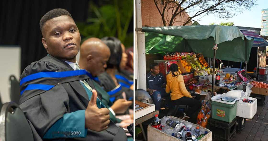 Nkosenhle Dlamini graduated cum laude and bagged a Dean's Merit Award from the Durban University of Technology Nkosenhle Dlamini graduated cum laude and bagged a Dean's Merit Award from the Durban University of Technology