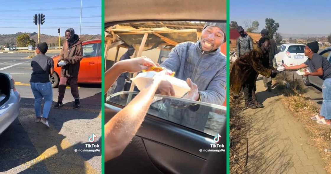 A woman fed needy people in her community A woman fed needy people in her community