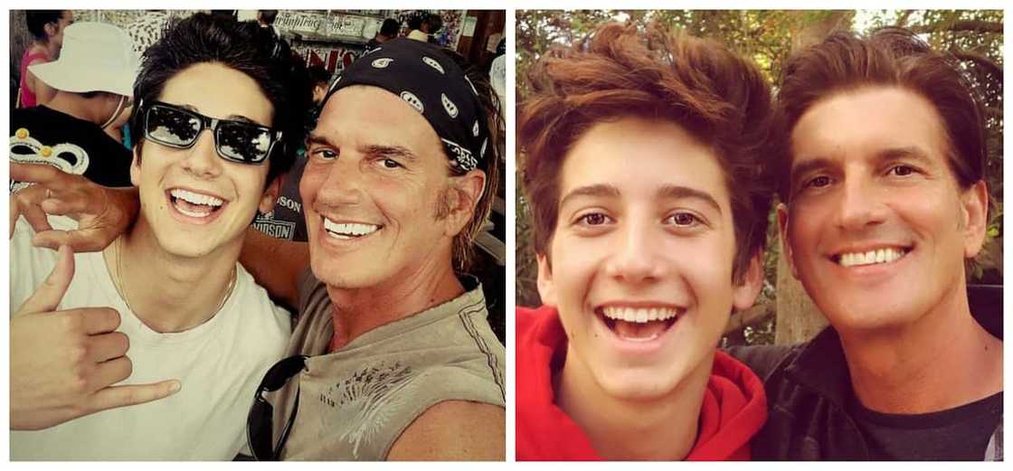 Does Milo Manheim have a father?