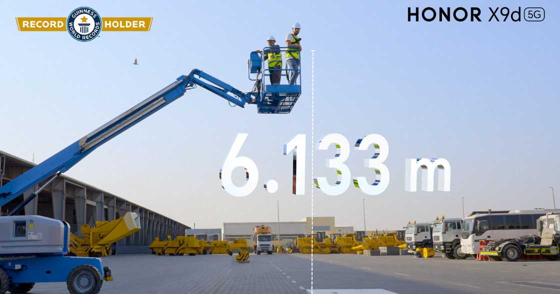 HONOR sets a new global benchmark in smartphone durability as the HONOR X9d survives an intact drop from 6.133 meters HONOR sets a new global benchmark in smartphone durability as the HONOR X9d survives an intact drop from 6.133 meters