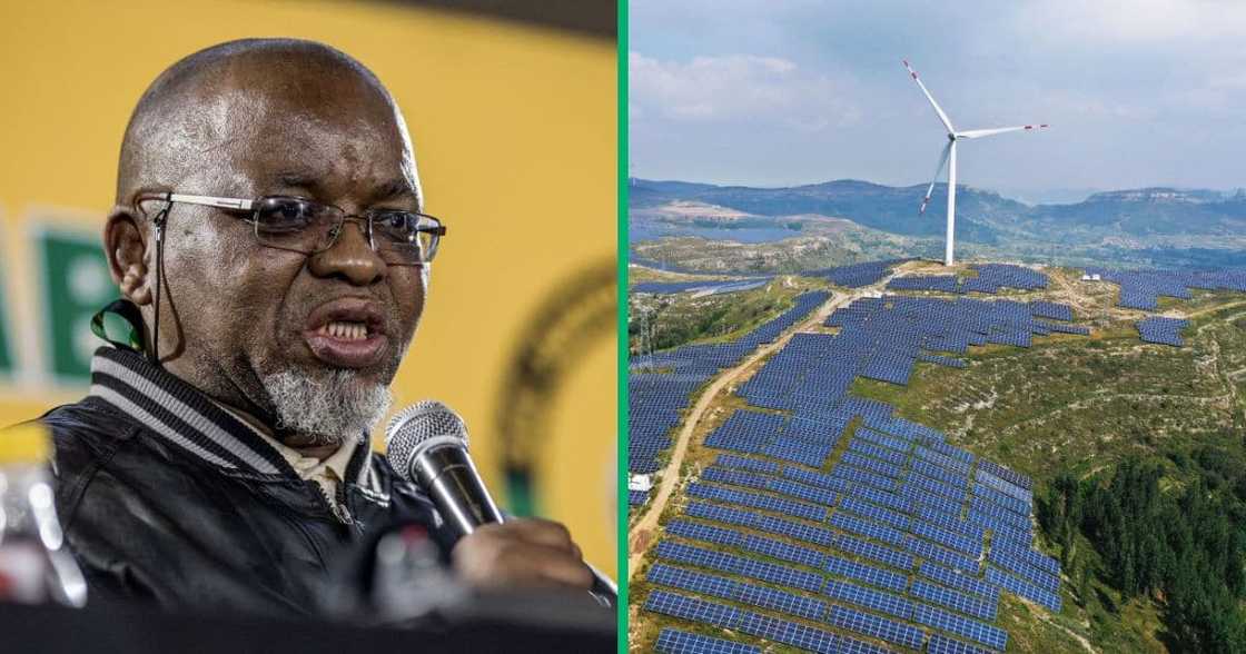 Energy Minister Gwede Manstashe has signed off on two new renewable energy projects sparking job creation Energy Minister Gwede Manstashe has signed off on two new renewable energy projects sparking job creation