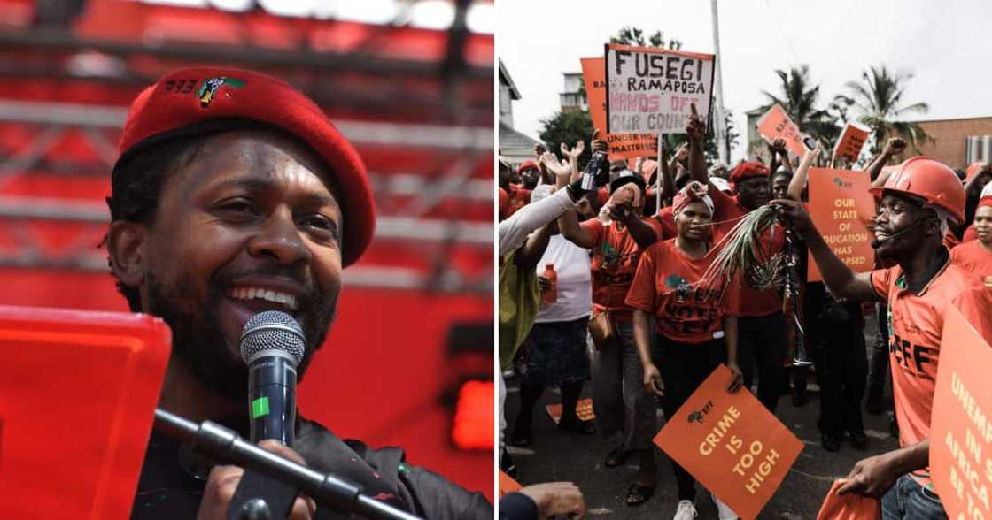 EFF MP Mbuyiseni Ndlozi has urged protestors to remain peaceful as national shutdown demonstrations continue in Pretoria EFF MP Mbuyiseni Ndlozi has urged protestors to remain peaceful as national shutdown demonstrations continue in Pretoria