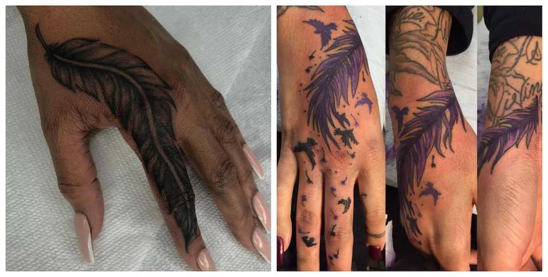 Hand and finger tattoos for ladies