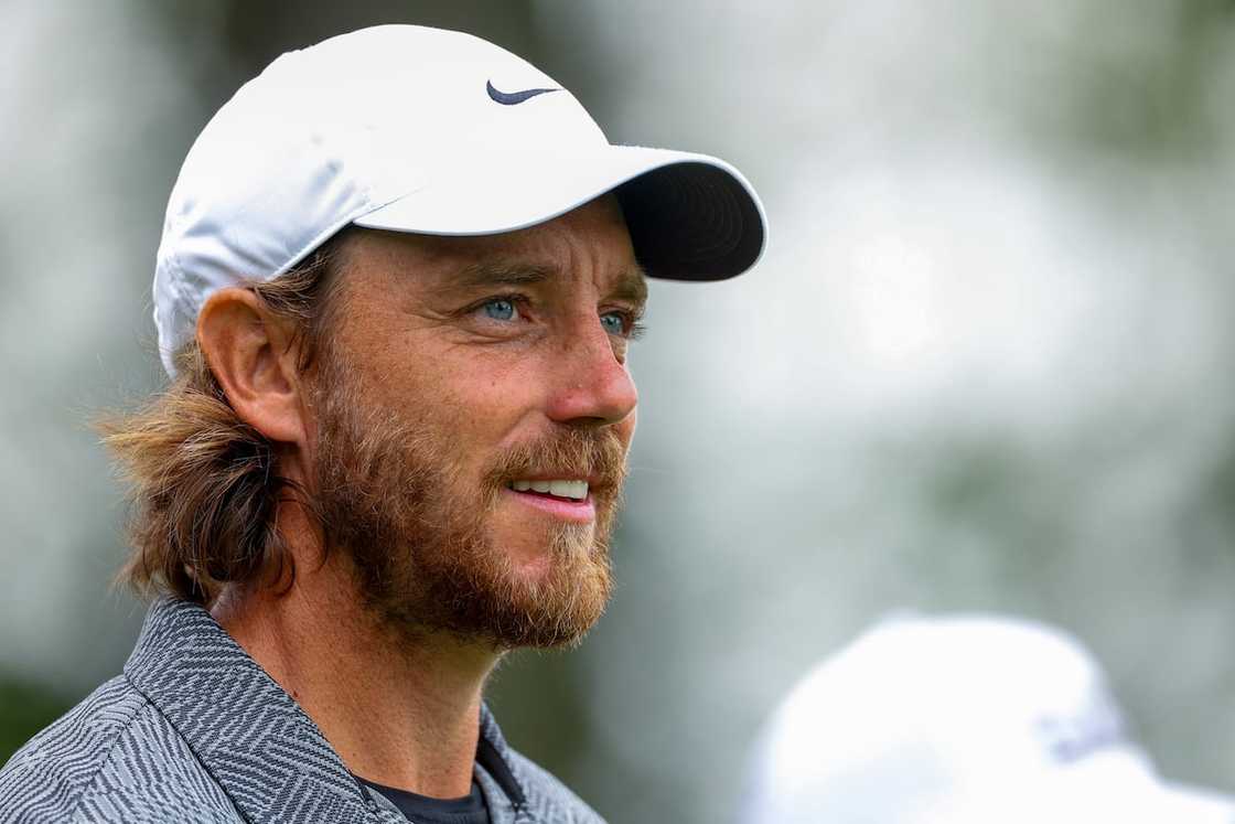 Tommy Fleetwood playing at the Wells Fargo Championship