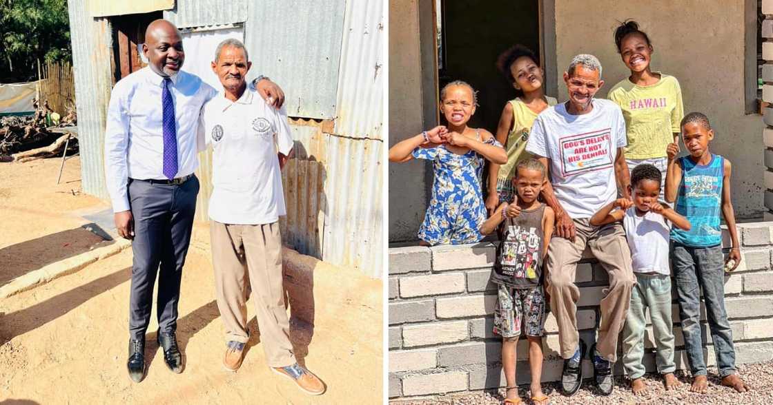 Selfless businessman Collen Mashawana aided a family of nine with a new home.