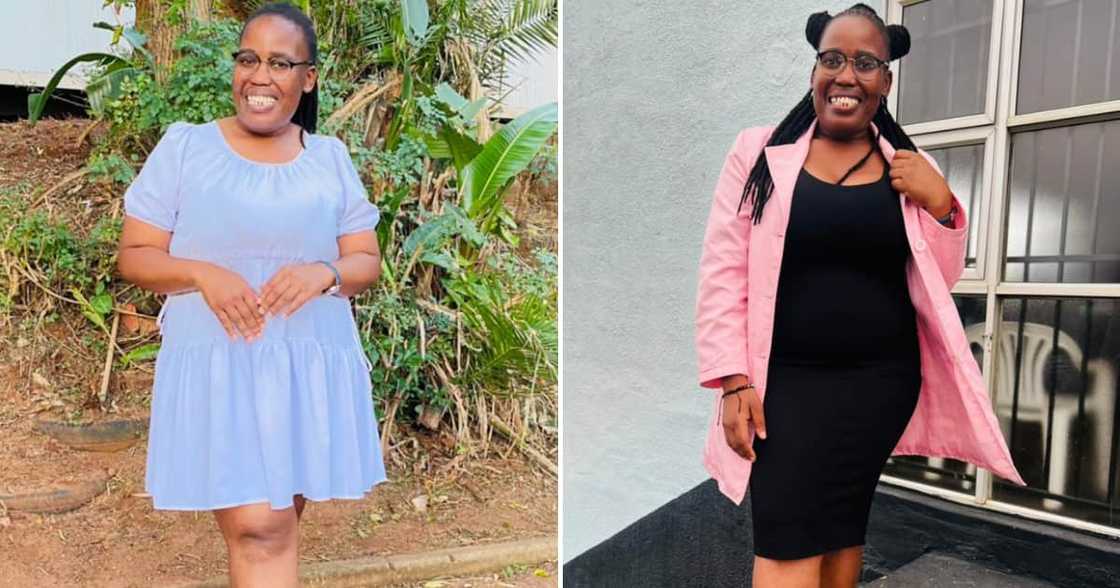 A happy woman who found work after selling mielies for years A happy woman who found work after selling mielies for years