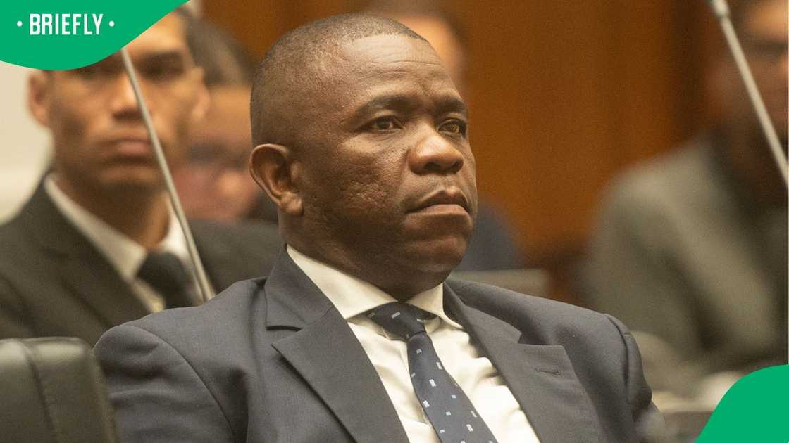 Lt Gen Nhlanhla Mkhwanazi testifying at the Parliamentary Ad Hoc Committee Lt Gen Nhlanhla Mkhwanazi testifying at the Parliamentary Ad Hoc Committee