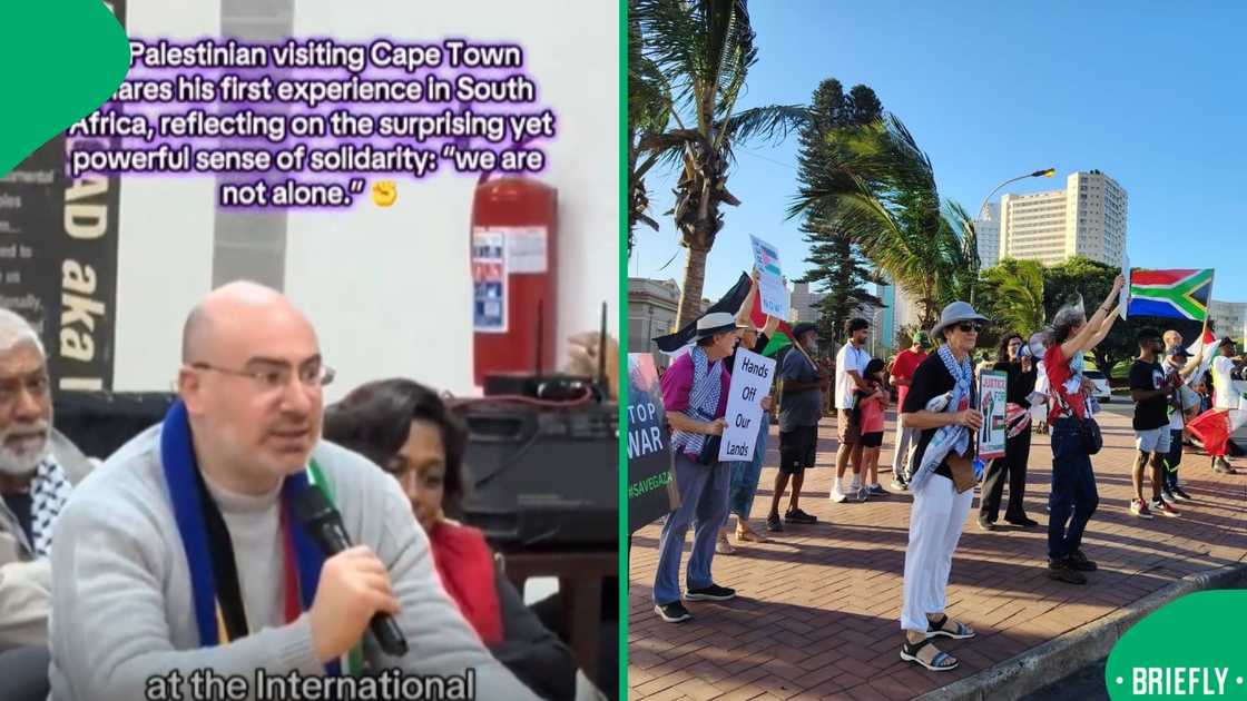 The man on the left thanked South Africa for the support