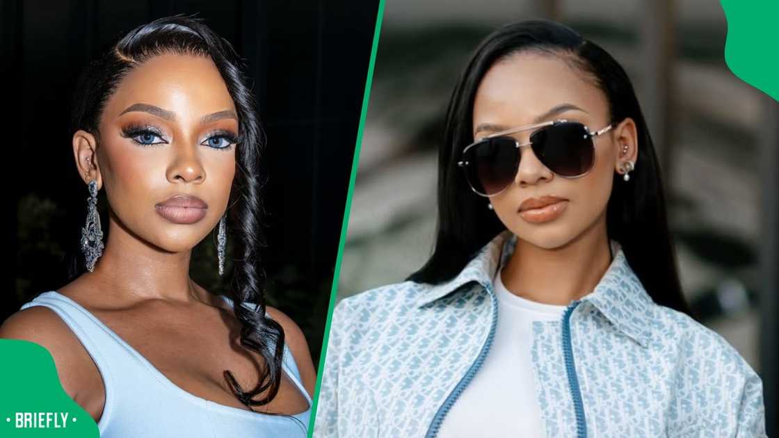 Mihlali Ndamase showed off her makeup skills Mihlali Ndamase showed off her makeup skills