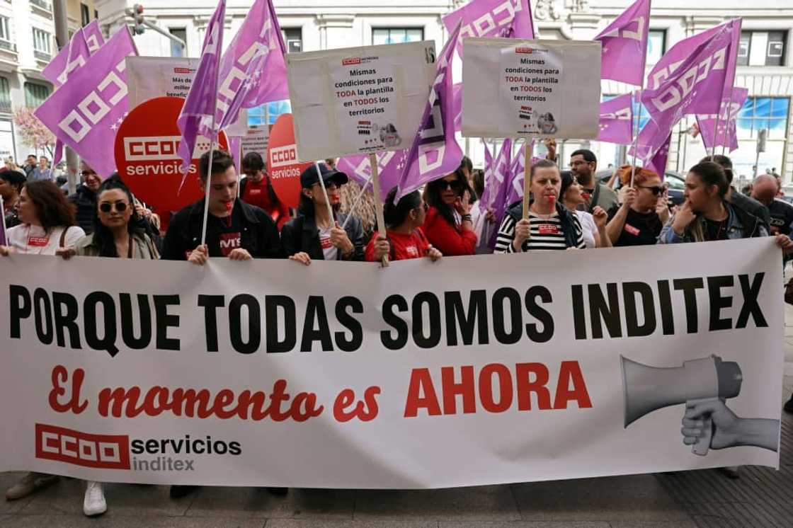 Inditex workers are demanding a share of the giant fashion retailer's record profits Inditex workers are demanding a share of the giant fashion retailer's record profits