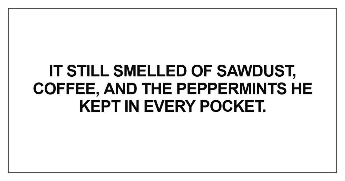 It still smelled of sawdust It still smelled of sawdust