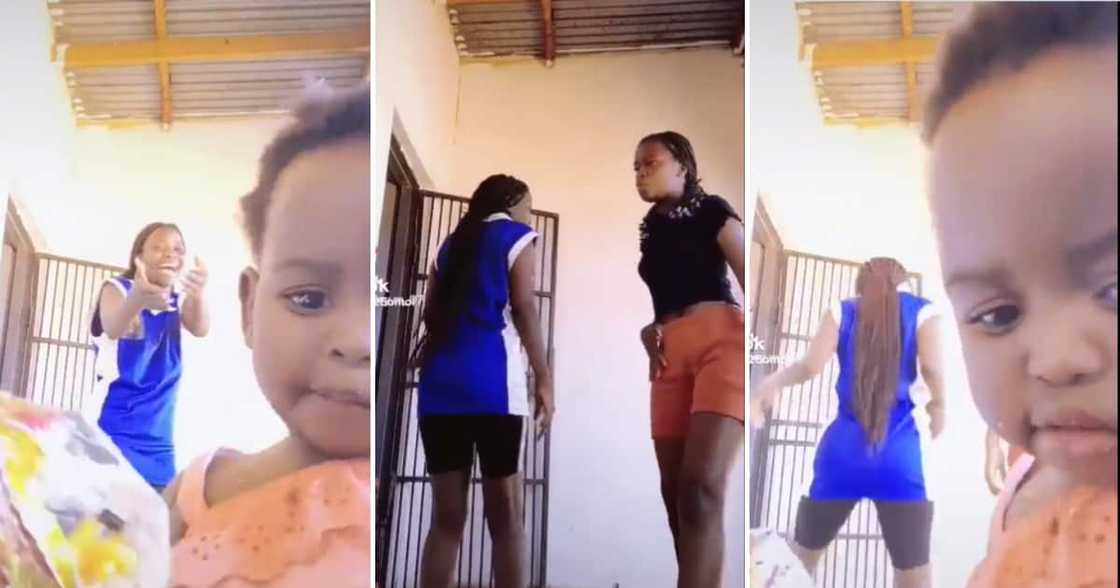 A little girl getting in the way of a dance challenge clip A little girl getting in the way of a dance challenge clip