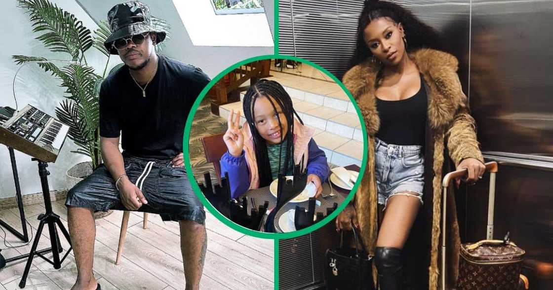 Murdah Bongz and DJ Zinhle had some family fun with Kairo Forbes. Murdah Bongz and DJ Zinhle had some family fun with Kairo Forbes.