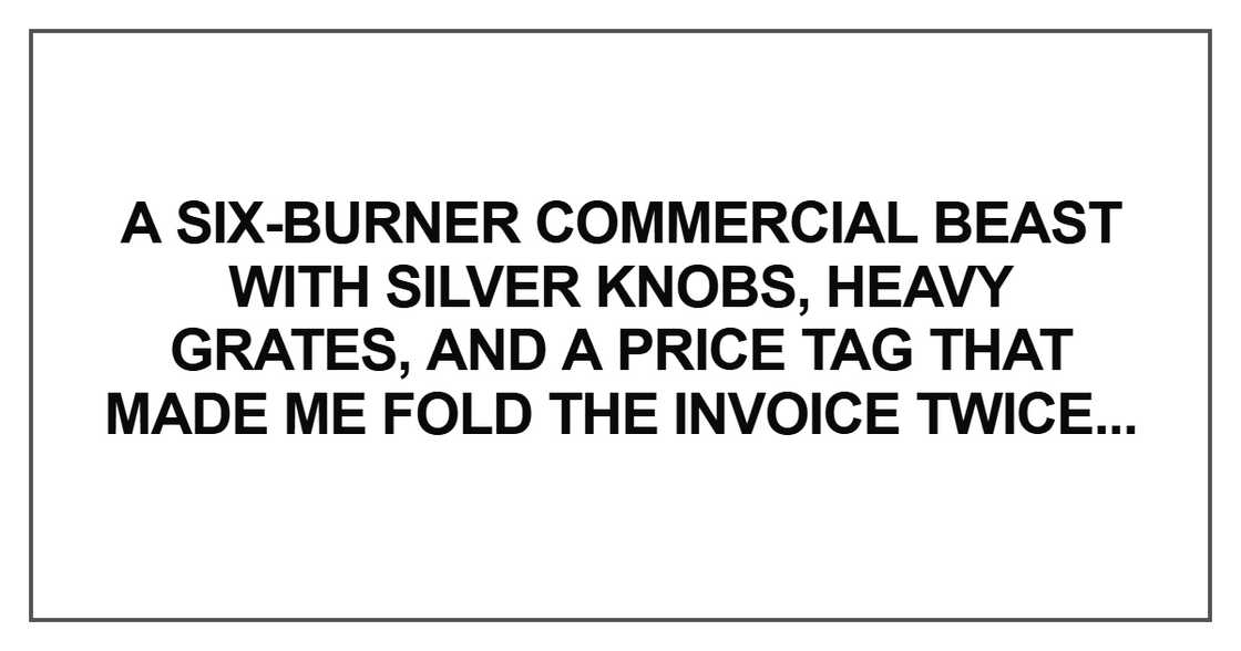 A six-burner commercial beast