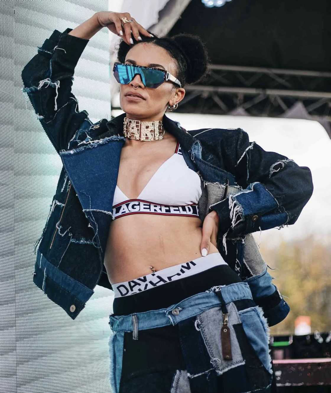 Pearl Thusi attended a Karl Lagerfeld event in Paris