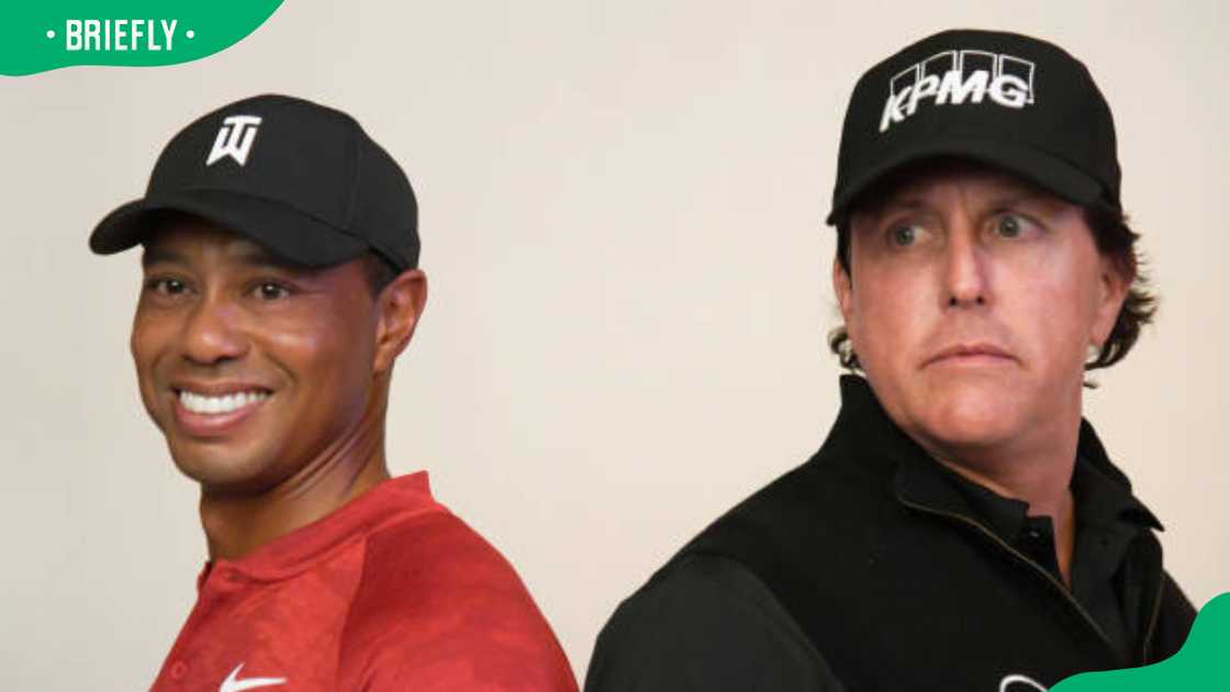 Tiger Woods and Phil Mickelson at Shadow Creek Golf Course Tiger Woods and Phil Mickelson at Shadow Creek Golf Course