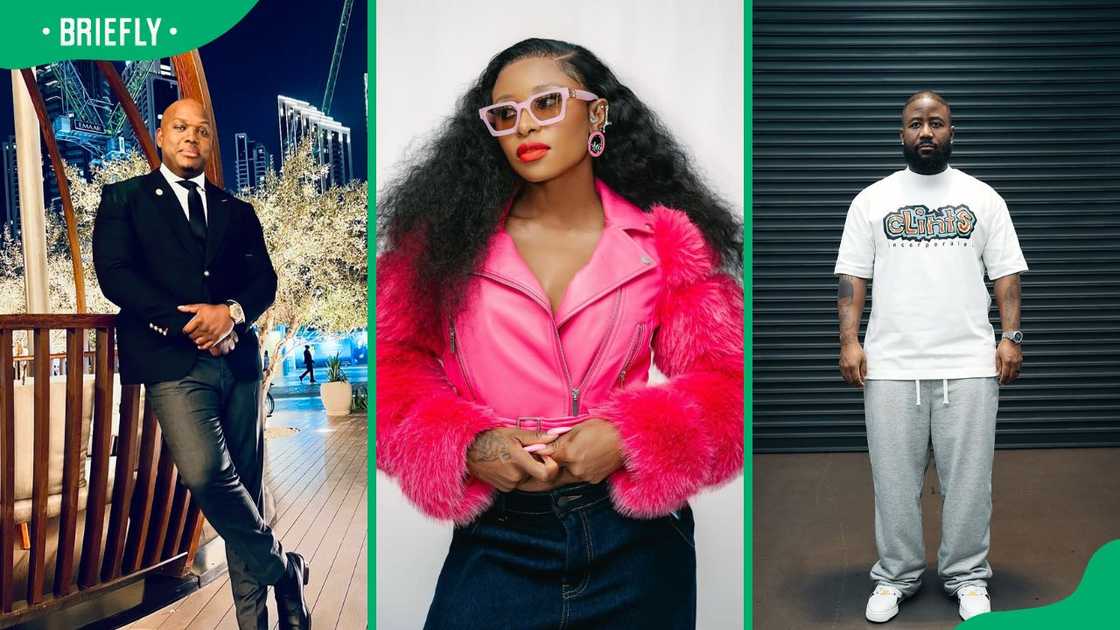 Vusi Thembekwayo, DJ Zinhle, and Cassper Nyovest Vusi Thembekwayo, DJ Zinhle, and Cassper Nyovest