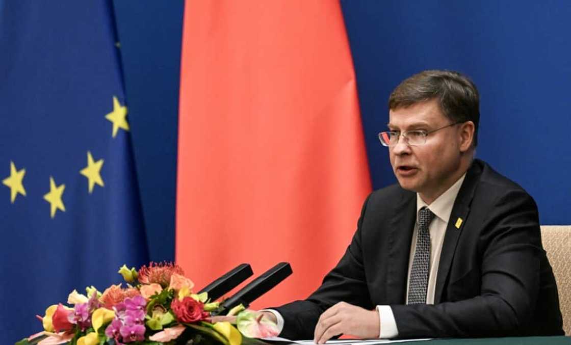 Valdis Dombrovskis said it was 'positive' to engage with Chinese authorities