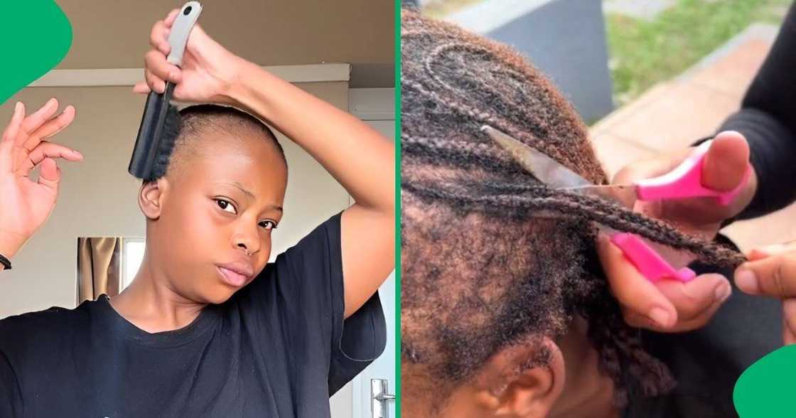 A woman shared a TikTok video showing her frustration with a bad haircut