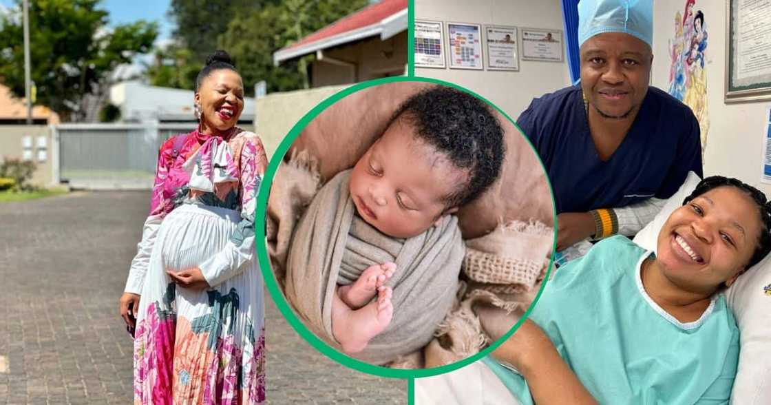 Nozibele Qamngana-Mayab and Sikhumbuzo 's welcomed their long-awaited baby into the world. Nozibele Qamngana-Mayab and Sikhumbuzo 's welcomed their long-awaited baby into the world.