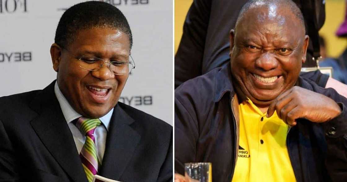 ANC secretary-general Fikile Mbalula and President Cyril Ramaphosa