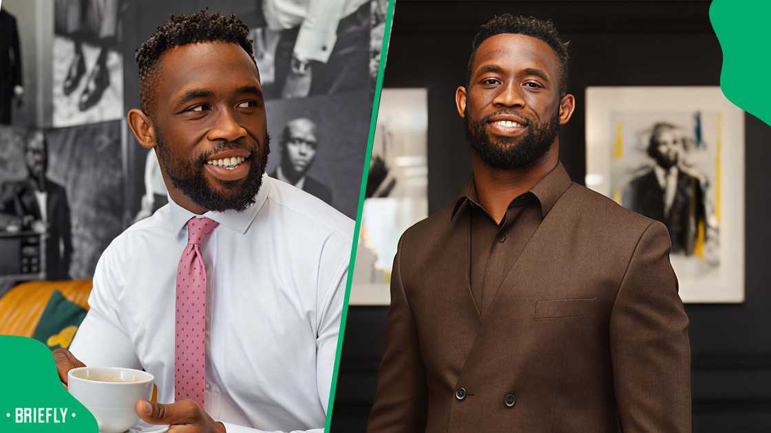 Netizens react to Siya Kolisi spending time with his son