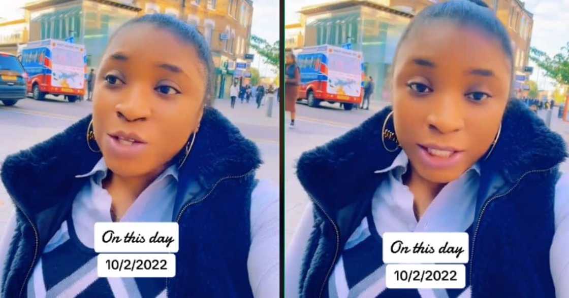 Photo of Ghanaian lady in UK speaking about the recent incident