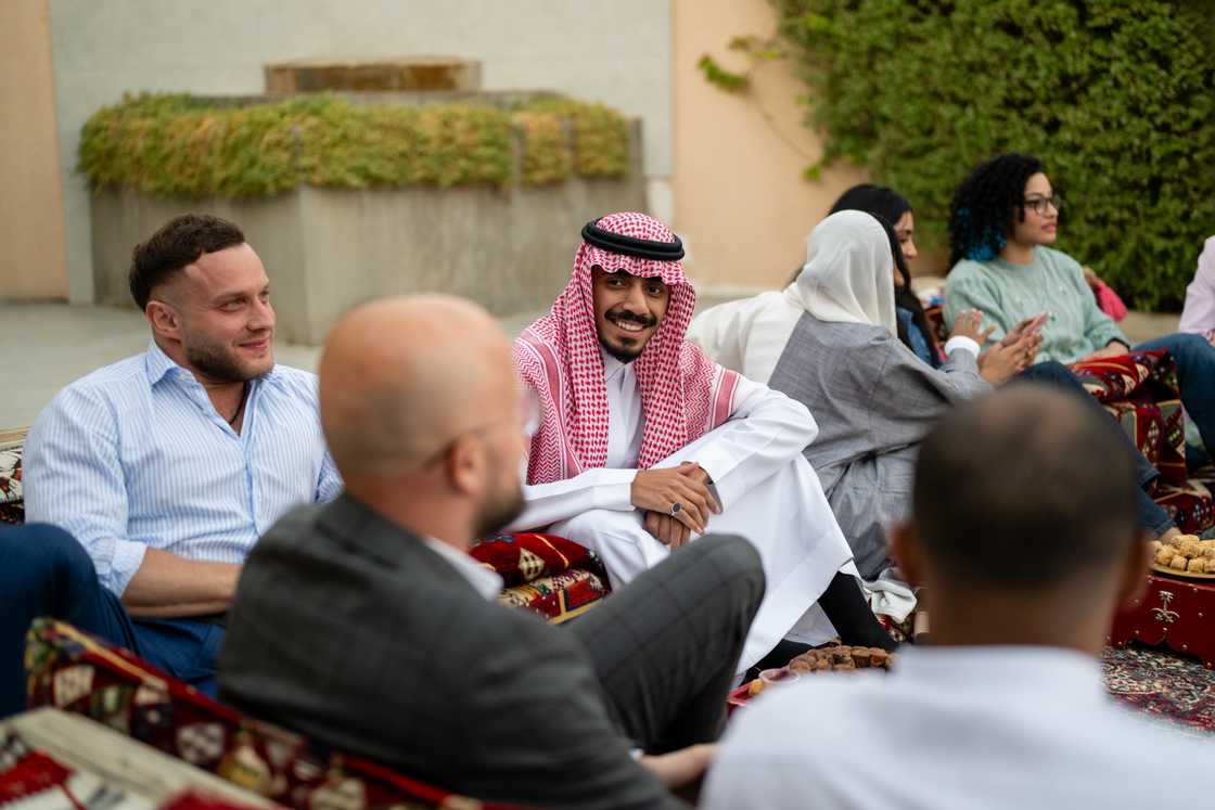 Muslim men talking Muslim men talking