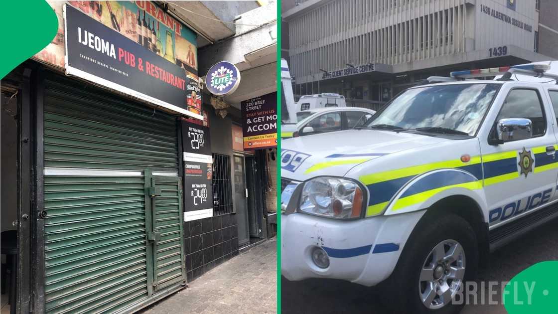 Man walks off calmly after shooting 2 outside Johannesburg CBD tavern in CCTV