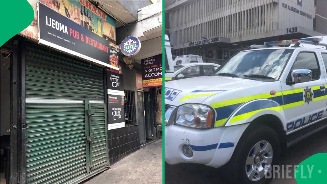 Man walks off calmly after shooting 2 outside Johannesburg CBD tavern in CCTV Man walks off calmly after shooting 2 outside Johannesburg CBD tavern in CCTV