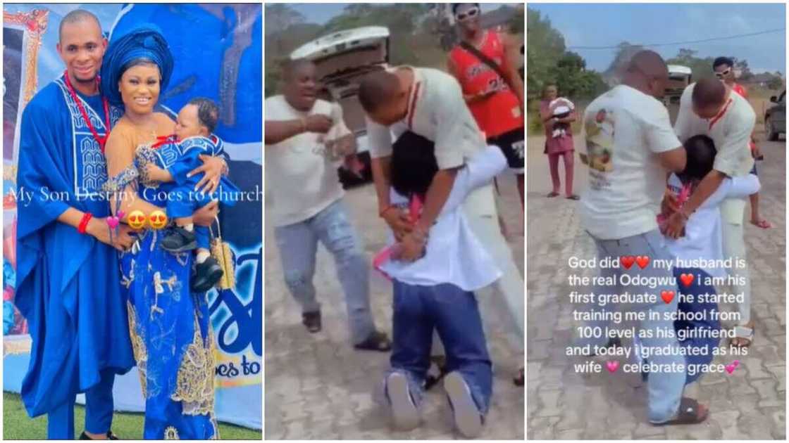 woman kneels for her husband. woman kneels for her husband.