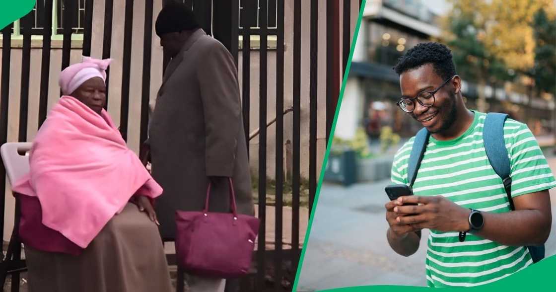 An elderly couple showed each other care and love in public, leaving the internet envious. An elderly couple showed each other care and love in public, leaving the internet envious.