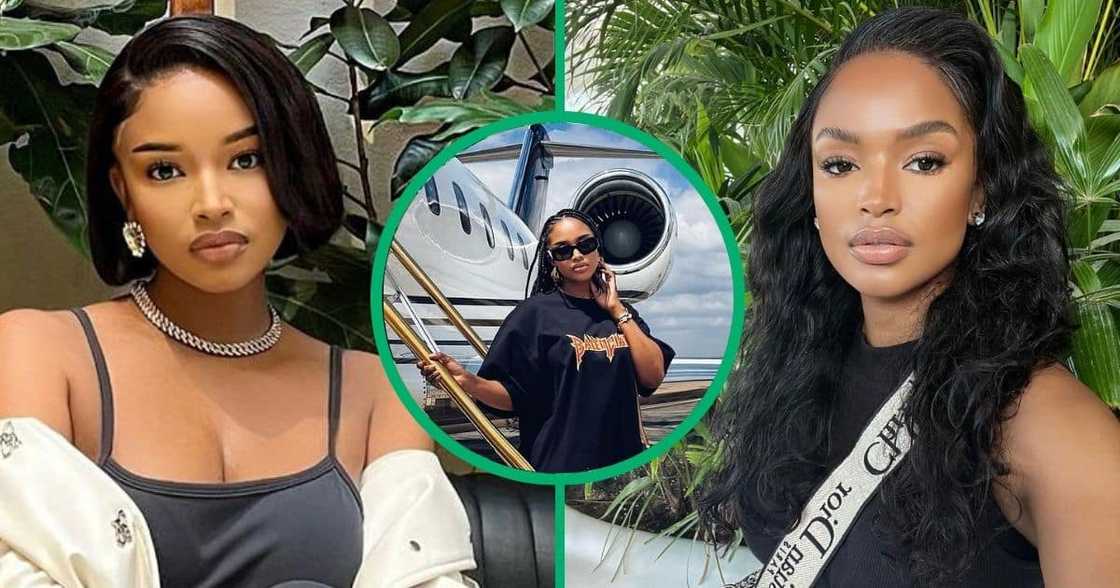 Ayanda Thabethe proved that she really flew in a private jet Ayanda Thabethe proved that she really flew in a private jet
