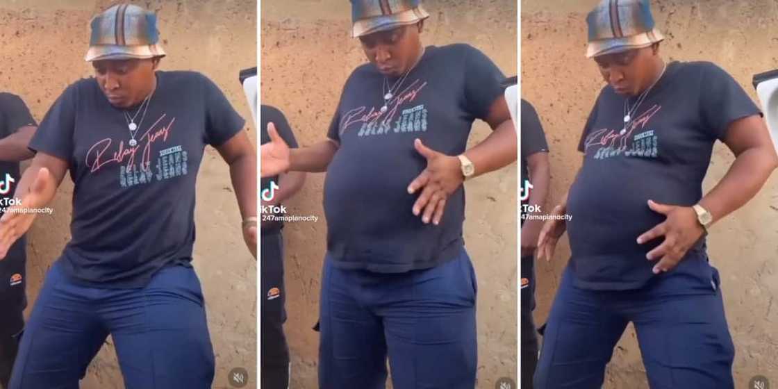 A man on TikTok with mysterious stomach A man on TikTok with mysterious stomach