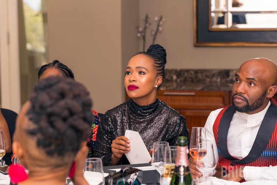 Sindi Dlathu at a formal dinner. Sindi Dlathu at a formal dinner.